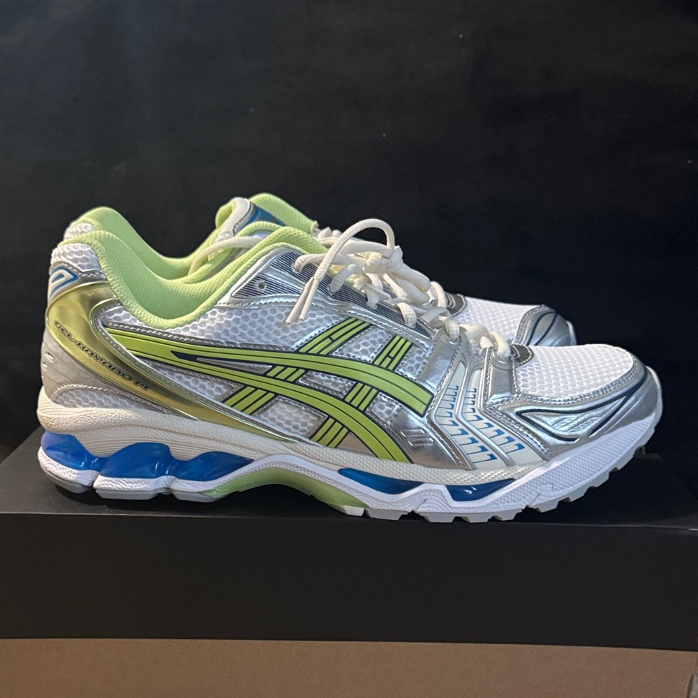 Asics Silver and Lime Athletic Shoes